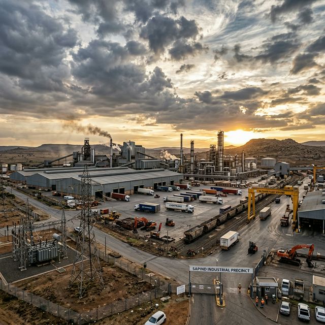 Large industrial manufacturing plant and distribution hub